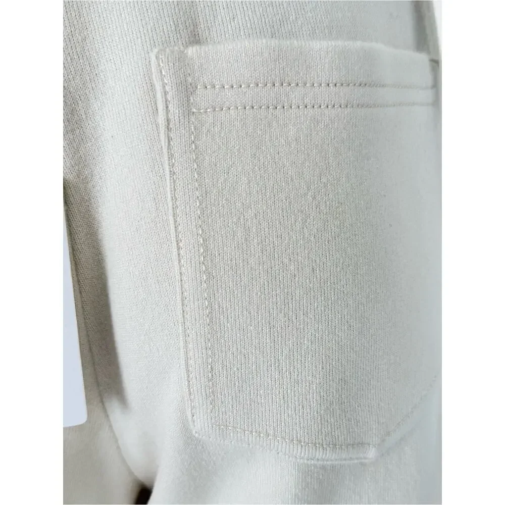 NEW!!! CHANEL cream cashmere 20B CARGO TRACK SWEAT Pants 38 FR or 6 US